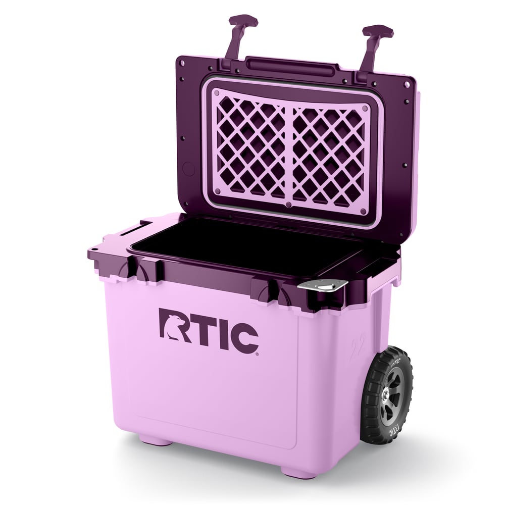 22 QT Ultra-Light Wheeled Cooler Lavender/Plum - Image 3