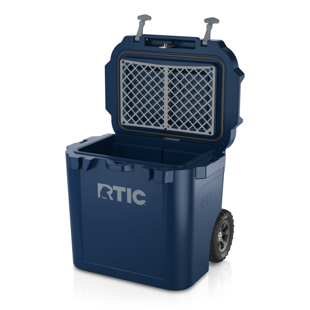45 QT Ultra-Tough Wheeled Cooler Navy - Image 3