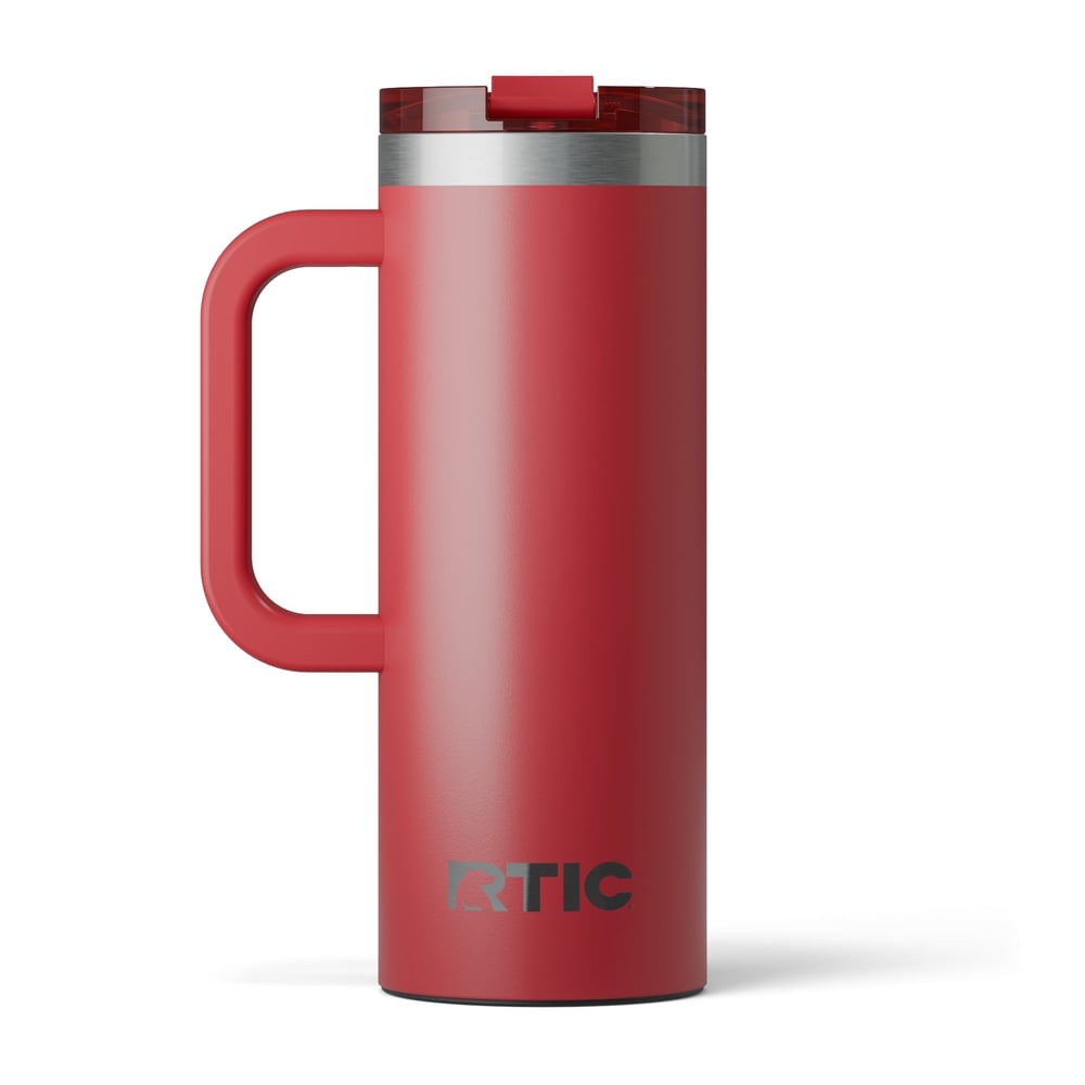Road Trip Travel Mug Flag Red