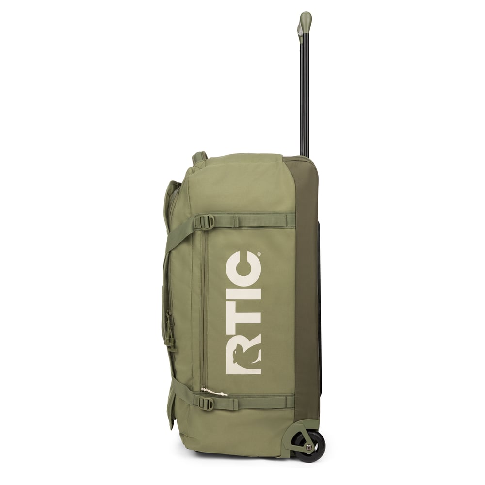 Road Trip Rolling Duffle Bag Olive & Beach - Image 3