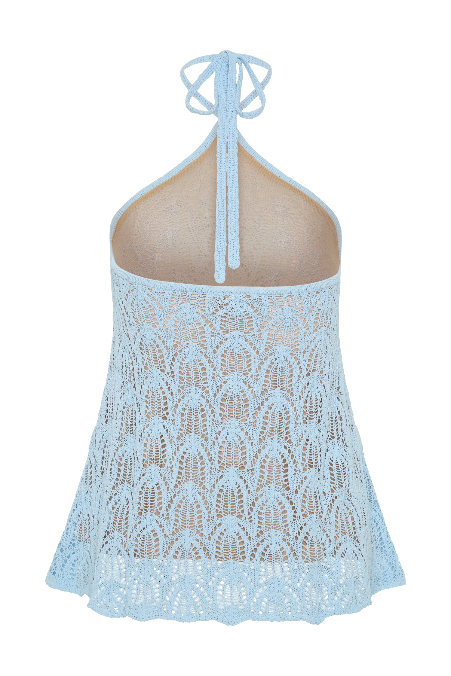 Corey Crochet Halter Neck Top - Light Blue - Image 8